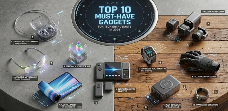 Top 10 Must-Have Gadgets for Tech Enthusiasts in 2026